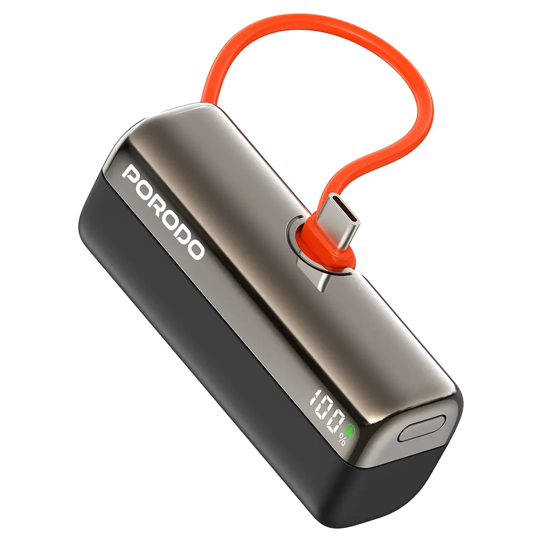 پاوربانک پرودو مدل ظرفیت 10000 هزار 22.5 وات | Porodo PDPBFCH090BK Pocket Volt 10000mAh Power Bank